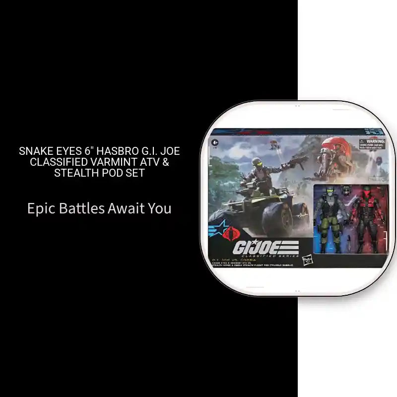 Snake Eyes 6" Hasbro G.I. Joe Classified Varmint ATV & Stealth Pod Set by@Outfy