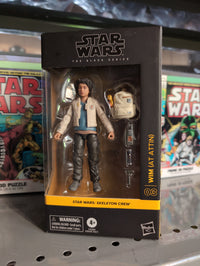 Hasbro Star Wars Black Series WIM at Attin figure from Skeleton Crew with accessories in window box packaging