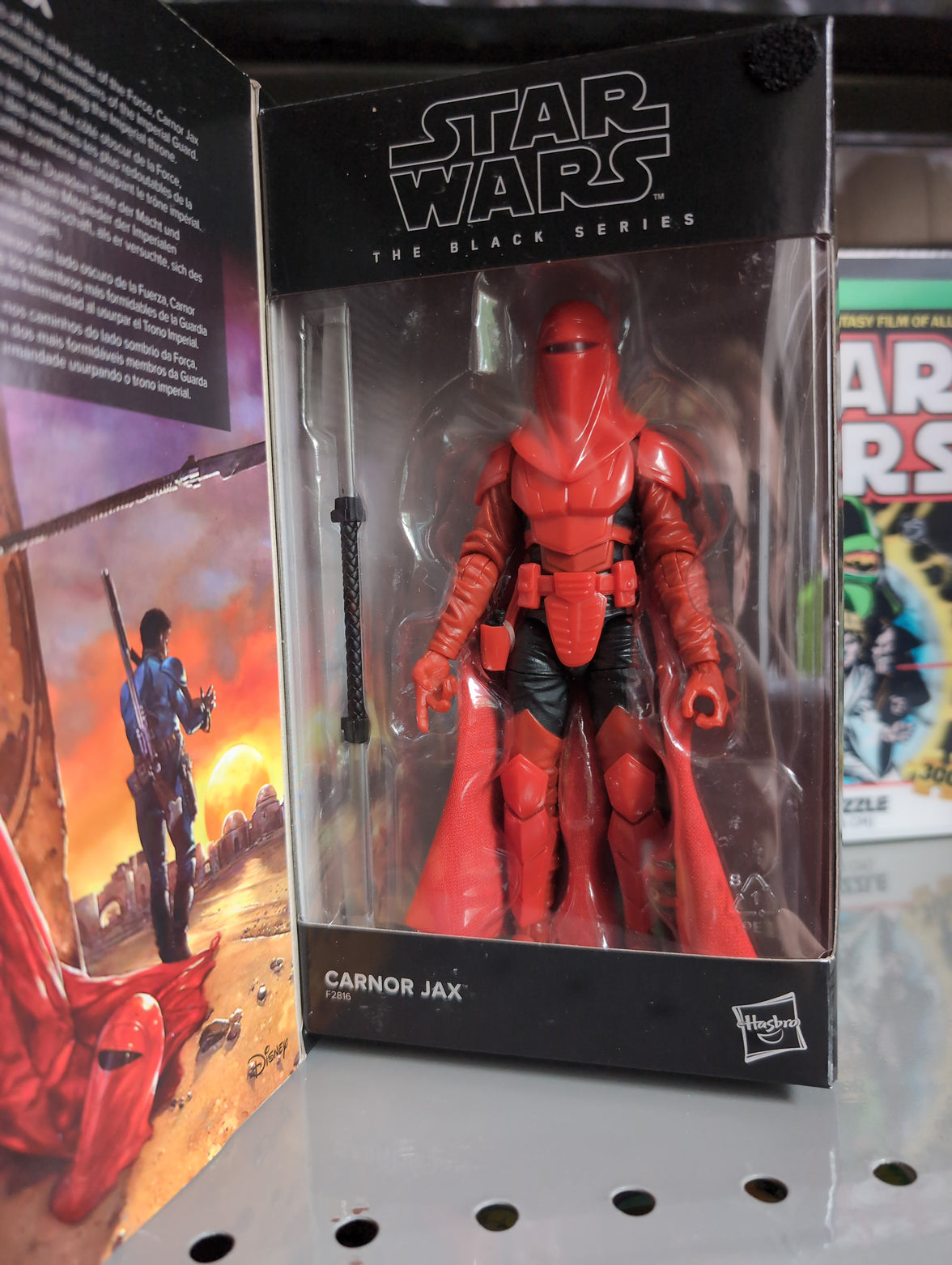 Hasbro Star Wars Black Series Carnor Jax 1:12 scale detailed action figure in red armor packaging