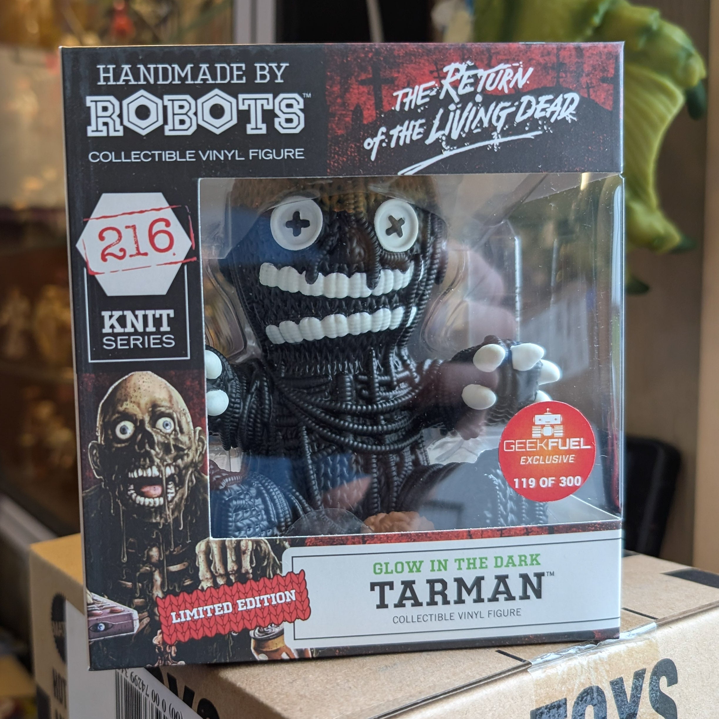 Tarman "Glow" Return of the Living Dead Vinyl Figure Handmade by Robots limited edition knit style new in box collectible