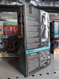 Hasbro Star Wars Black Series Baylan Skoll 1:12 scale figure in collector packaging with character details on the back panel