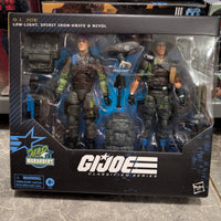 Hasbro G.I. Joe Classified Series Low-Light Spirit Iron-Knife and Niyol action figures in window box packaging with accessories
