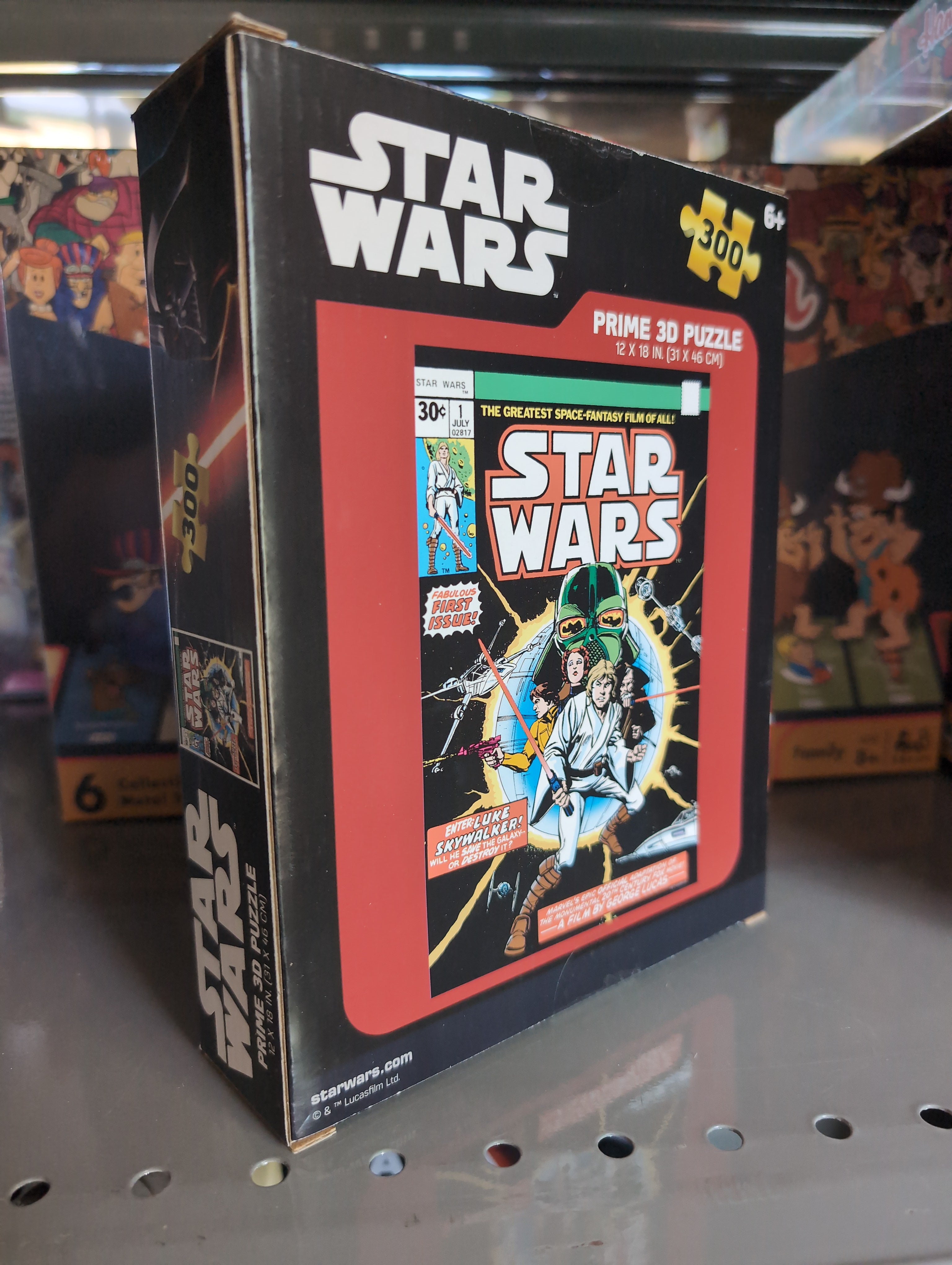 Star Wars 3D Lenticular Effect Puzzle 1 First Issue Prime 3d 300 pieces by Prime 3d with vintage comic cover design