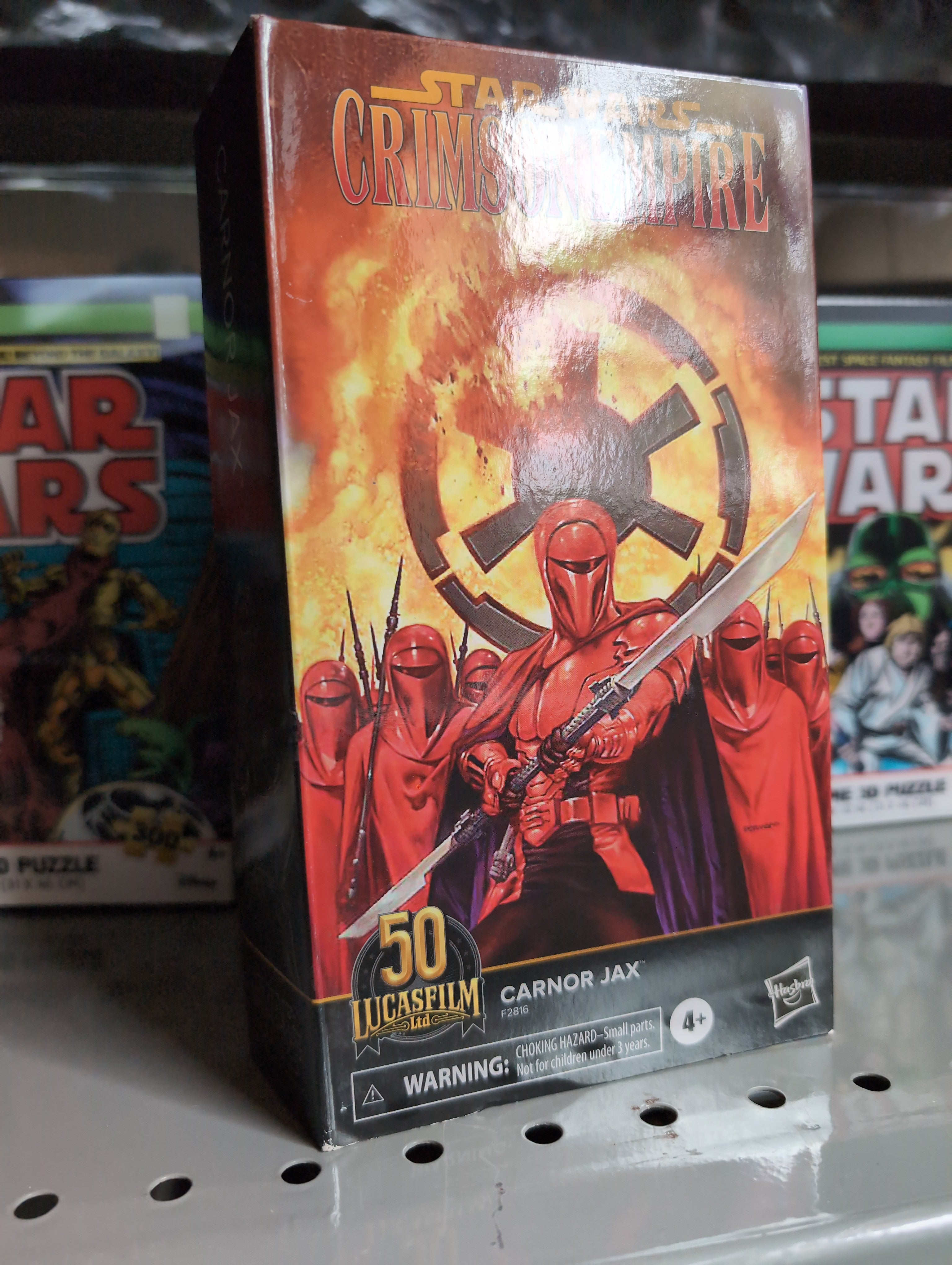 Hasbro Star Wars Carnor Jax Black Series figure from Crimson Empire with 50th Lucasfilm Anniversary packaging