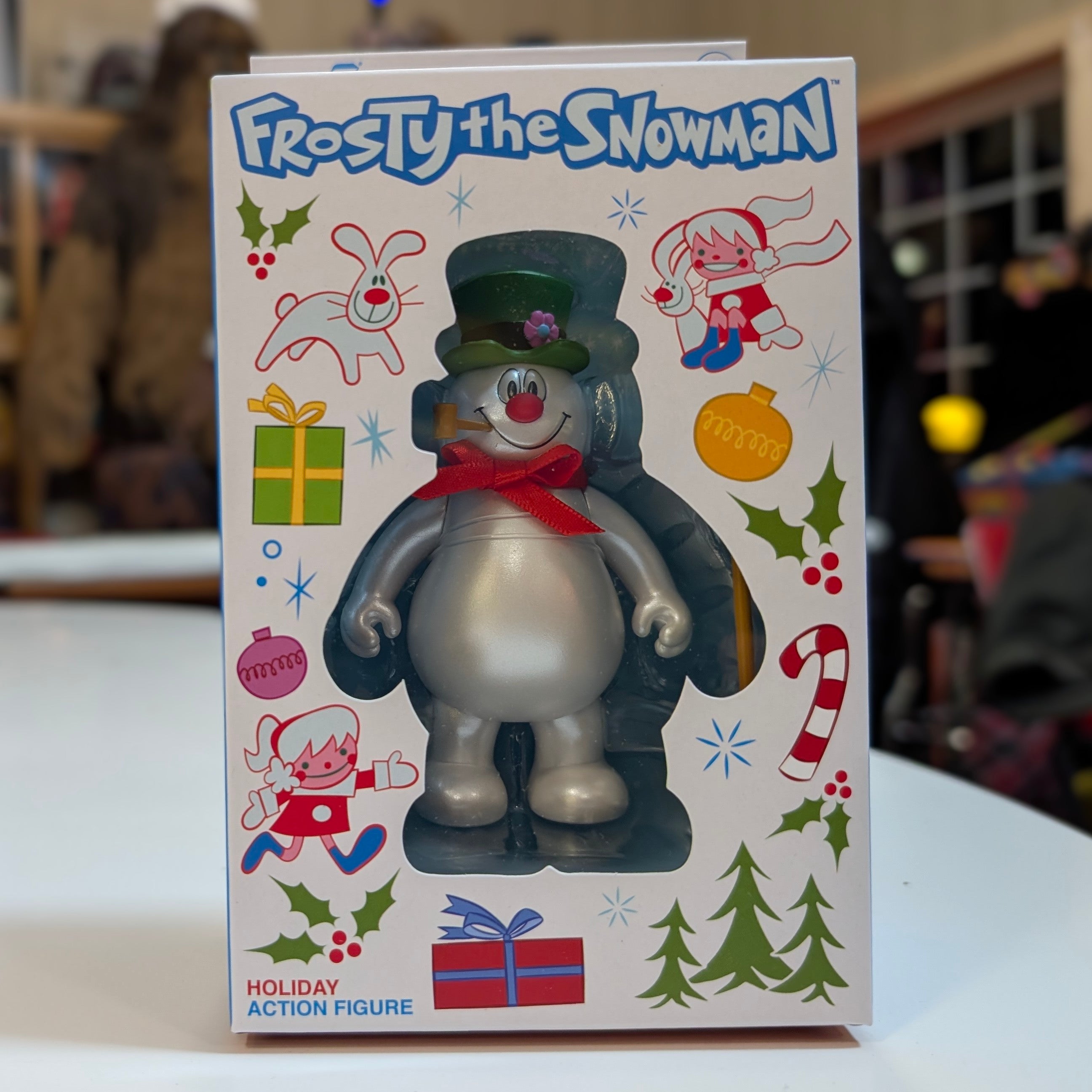 Frosty the Snowman 3.75 inch ReAction figure in candy box inspired packaging by Super7