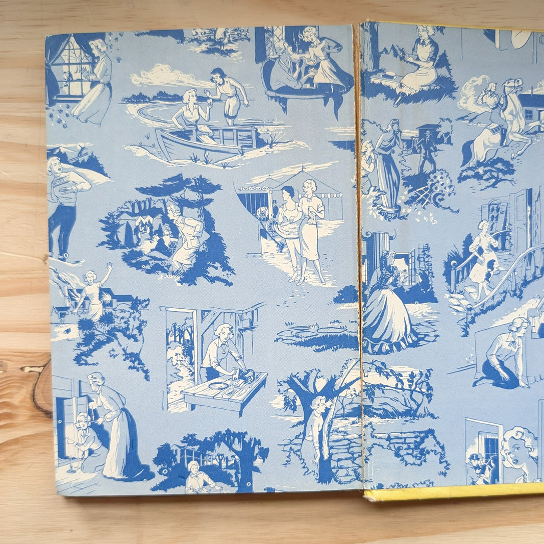 2 The Hidden Staircase Nancy Drew Mystery Books 1959 (blue endpages) by Grosset & Dunlp, Inc., vintage collectible pattern