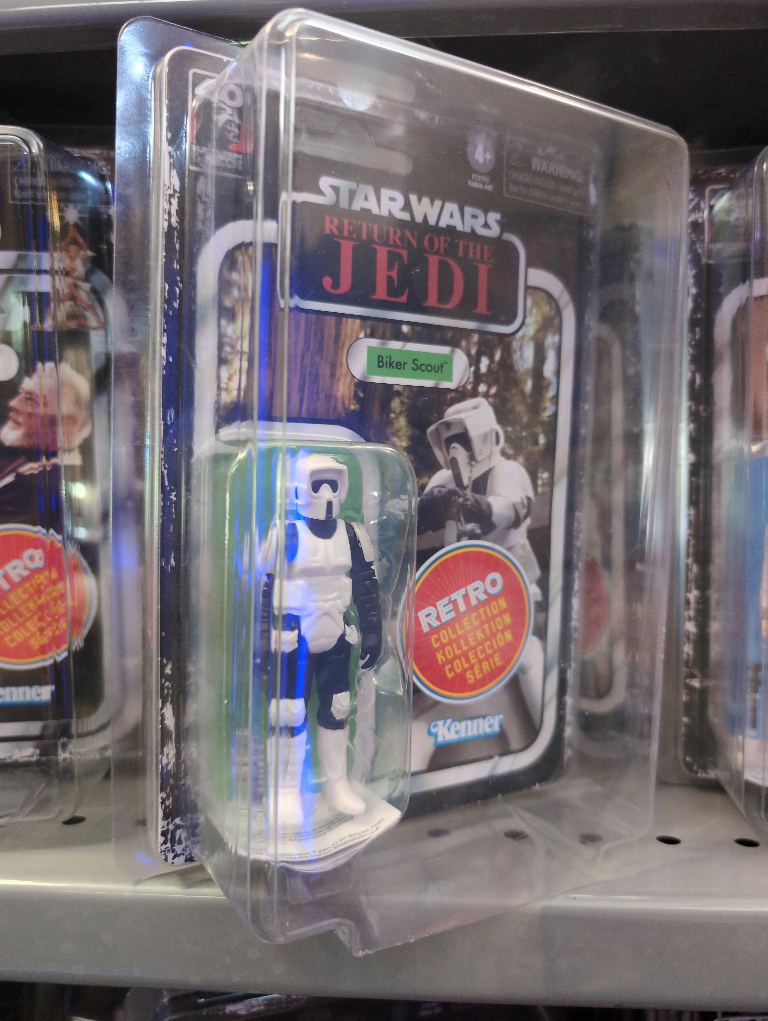 Biker Scout Star Wars Retro Collection Action Figure 1:18 Scale ROTJ by Kenner, new in box collectible toy