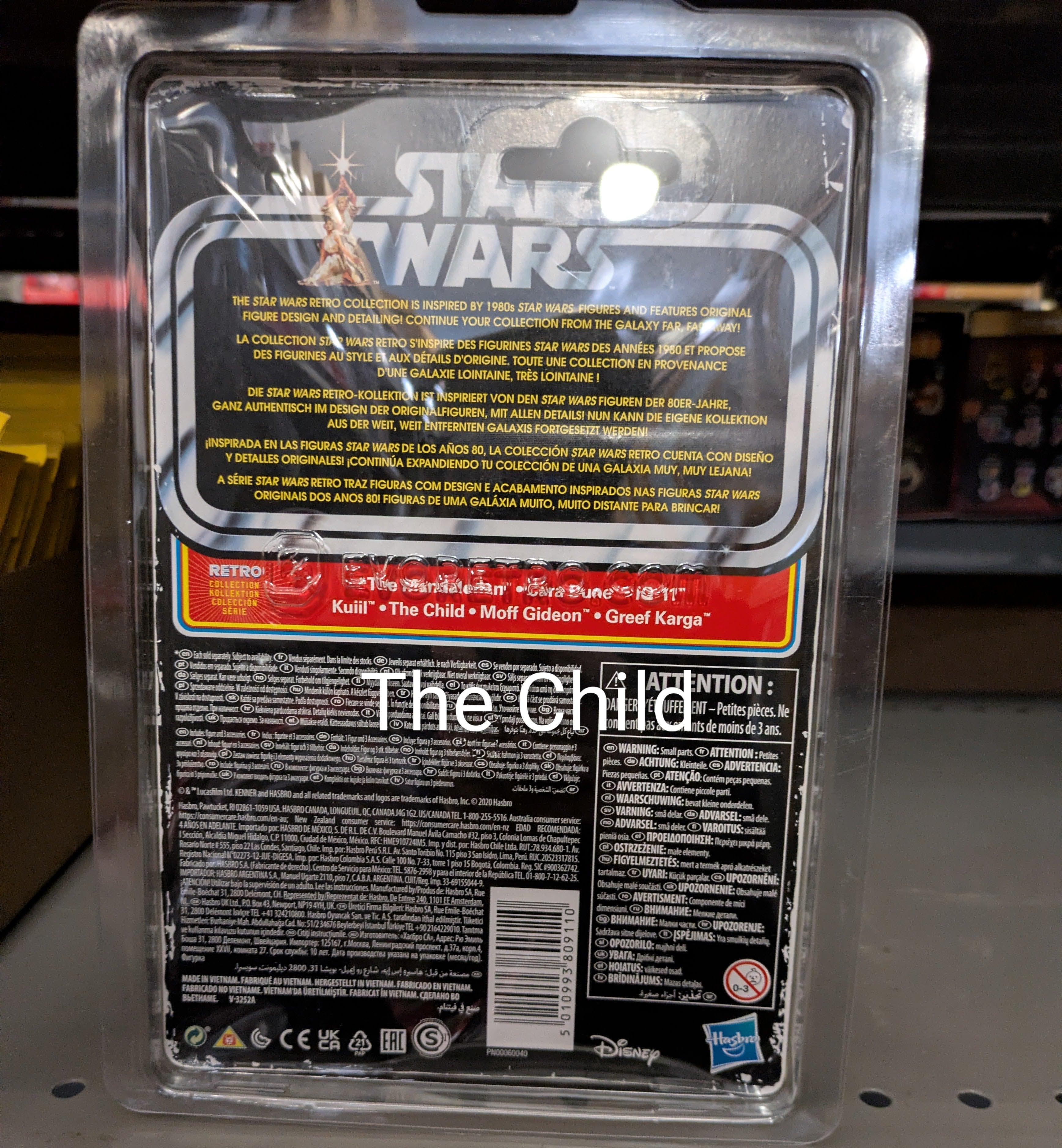 The Child Star Wars Retro Collection Action Figure in case MANDO by Kenner, new in box 3.75-inch scale collectible