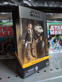 Hasbro Star Wars Black Series Fern action figure from Skeleton Crew in collector packaging with accessories visible