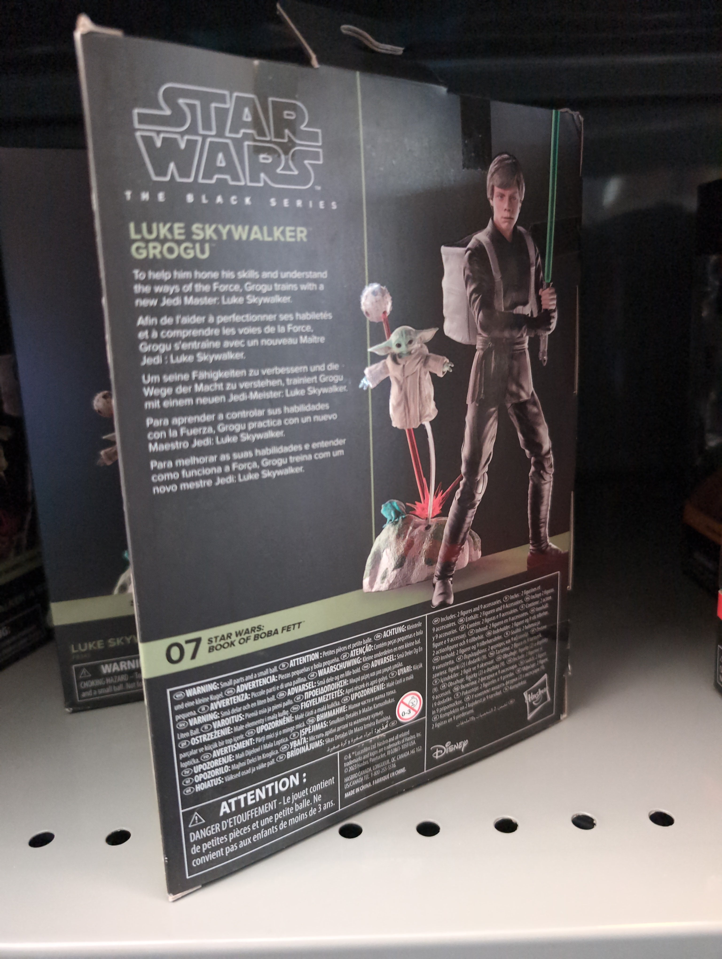 Hasbro Star Wars Black Series Luke Skywalker and Grogu action figure set from Book of Boba Fett series