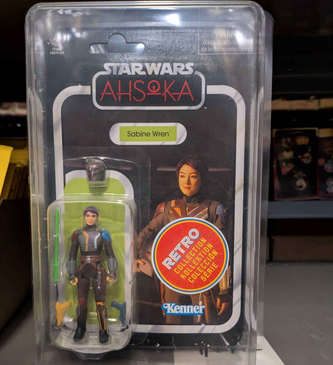 Sabine Wren Star Wars Retro Collection Action Figure incase Ahsoka by Kenner, new in box 3.75-inch scale collectible