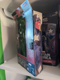 Captain America Secret Empire Marvel Legends action figure 1:12 scale in Hasbro packaging on shelf