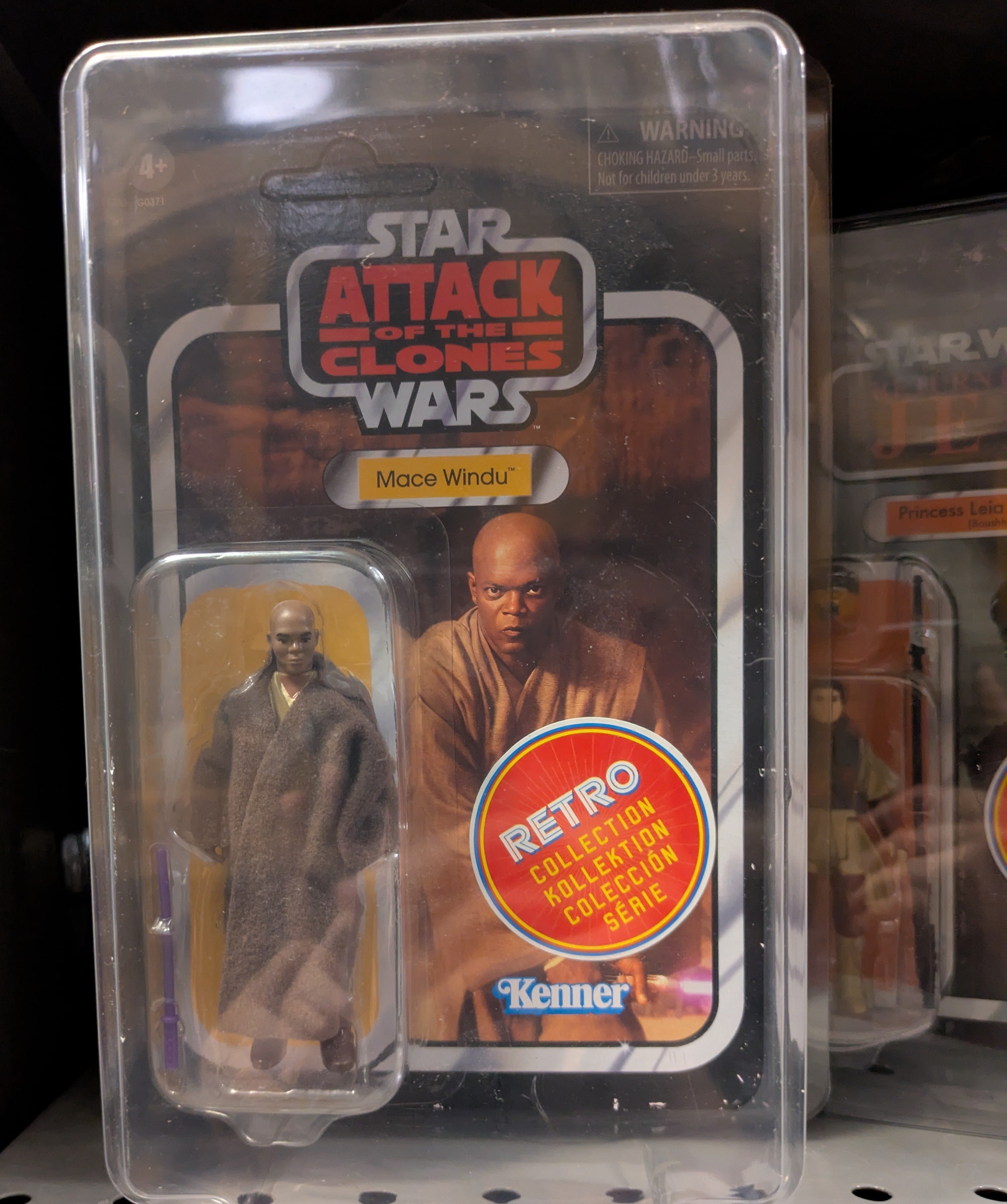 Mace Windu Star Wars Retro Collection Action Figure - in case by Kenner, new in box 3.75-inch collectible toy