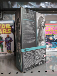 Hasbro Star Wars Black Series Shin Hati Arcana action figure packaging with character details and art on display.