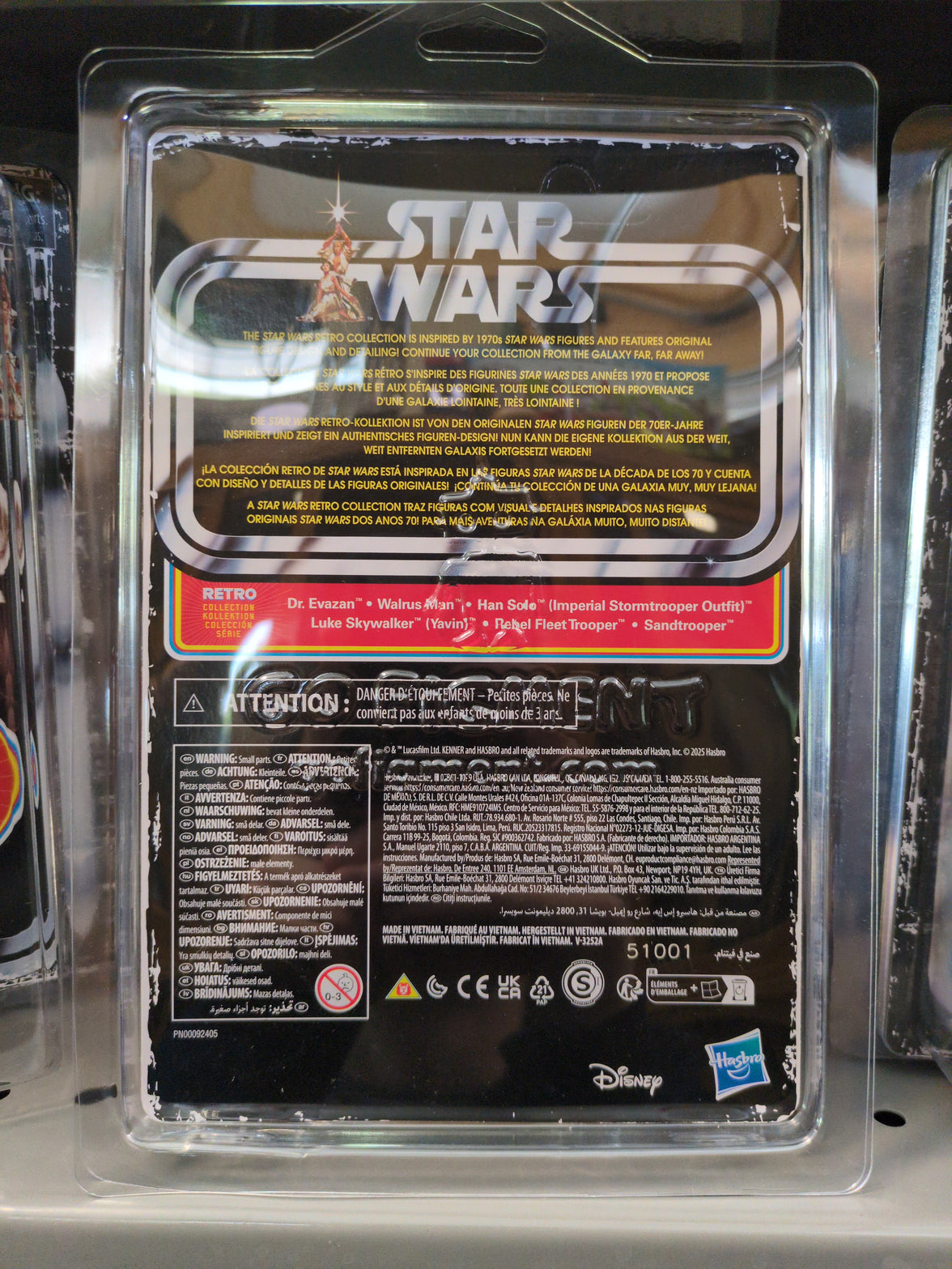 Dr Evazan Star Wars Retro Collection Action Figure 1:18 ANH by Kenner in new in box packaging back view