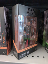 Hasbro Star Wars Black Series Moff Gideon Dark Trooper Armor 6-inch figure in packaging on store shelf