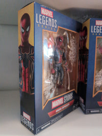 Hasbro Marvel Legends Iron Spider action figure in sealed box with detailed packaging and collectible window display