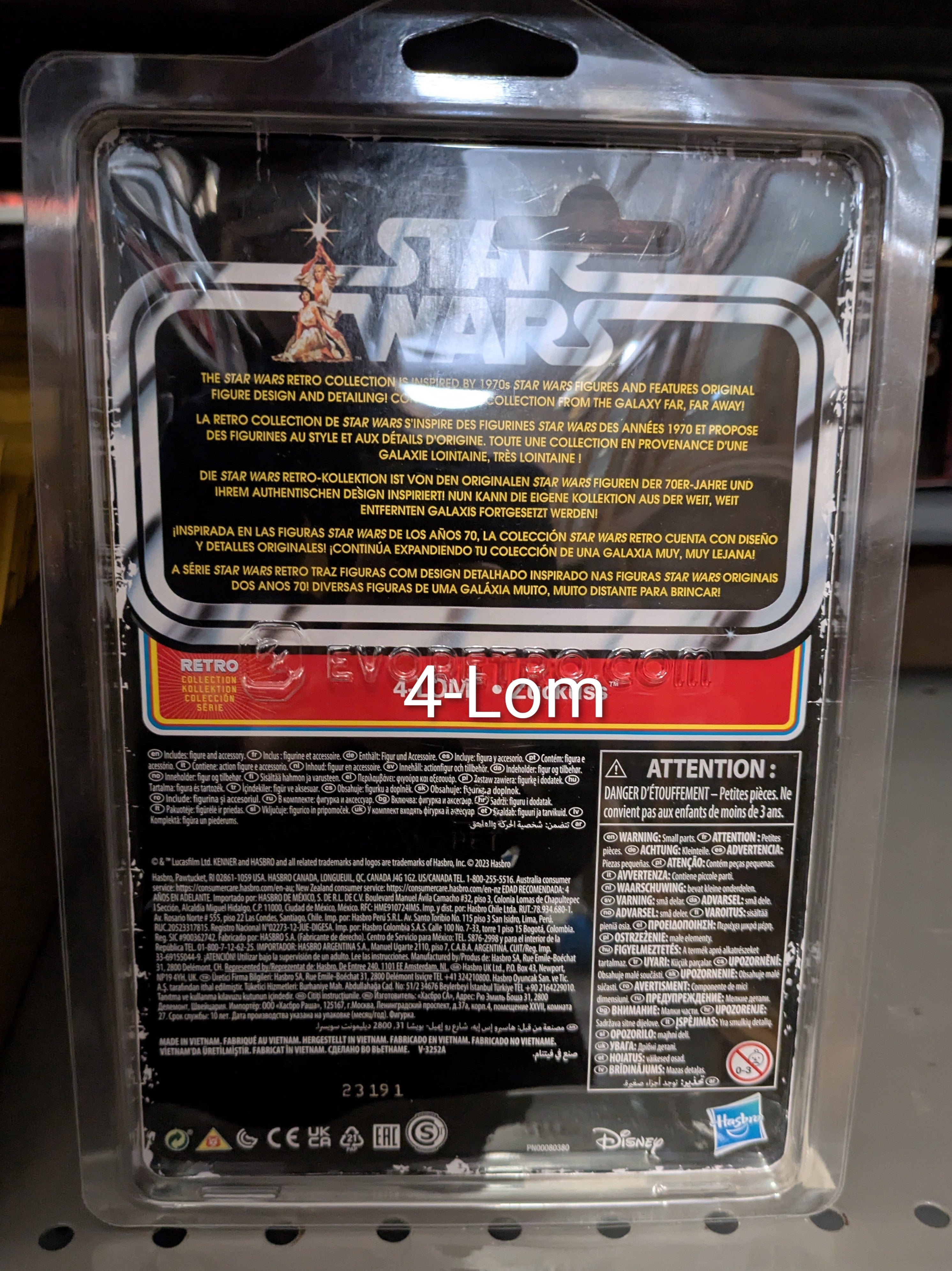 4-Lom Star Wars Retro Collection Action Figure in case Empire by Kenner, new in box 3.75-inch collectible toy