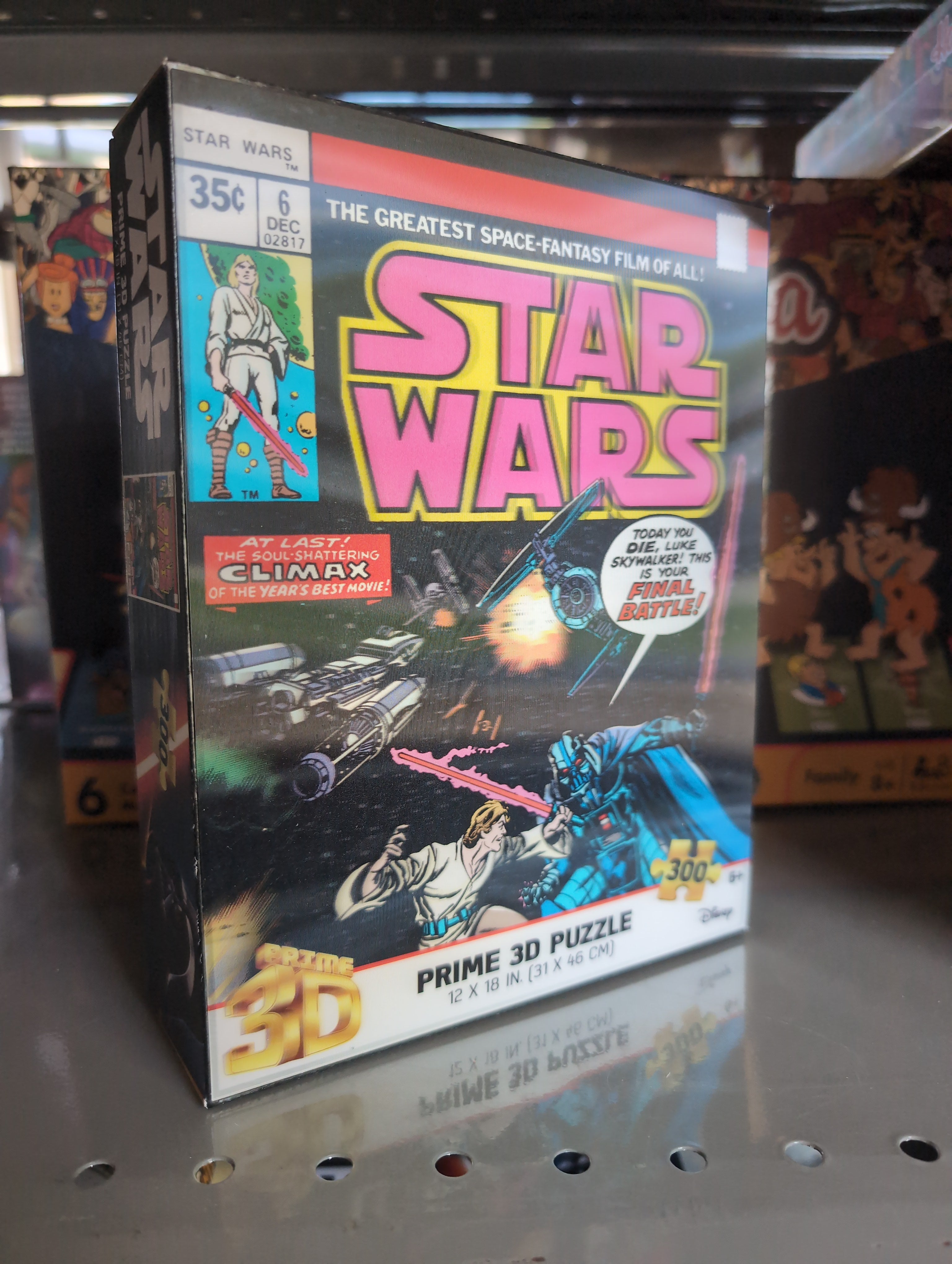 Star Wars 3D Lenticular Effect Puzzle 6 Final Battle Prime 3d 300 Pieces by Prime 3d in retro comic style packaging