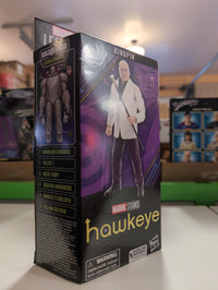 Hasbro Marvel Legends Kingpin action figure from Hawkeye series in sealed collectible packaging.
