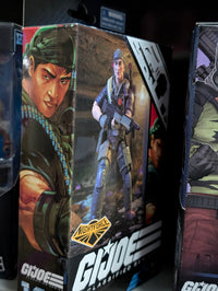 Hasbro GI Joe Classified Series 6-inch Tunnel Rat action figure in box with detailed packaging artwork side view
