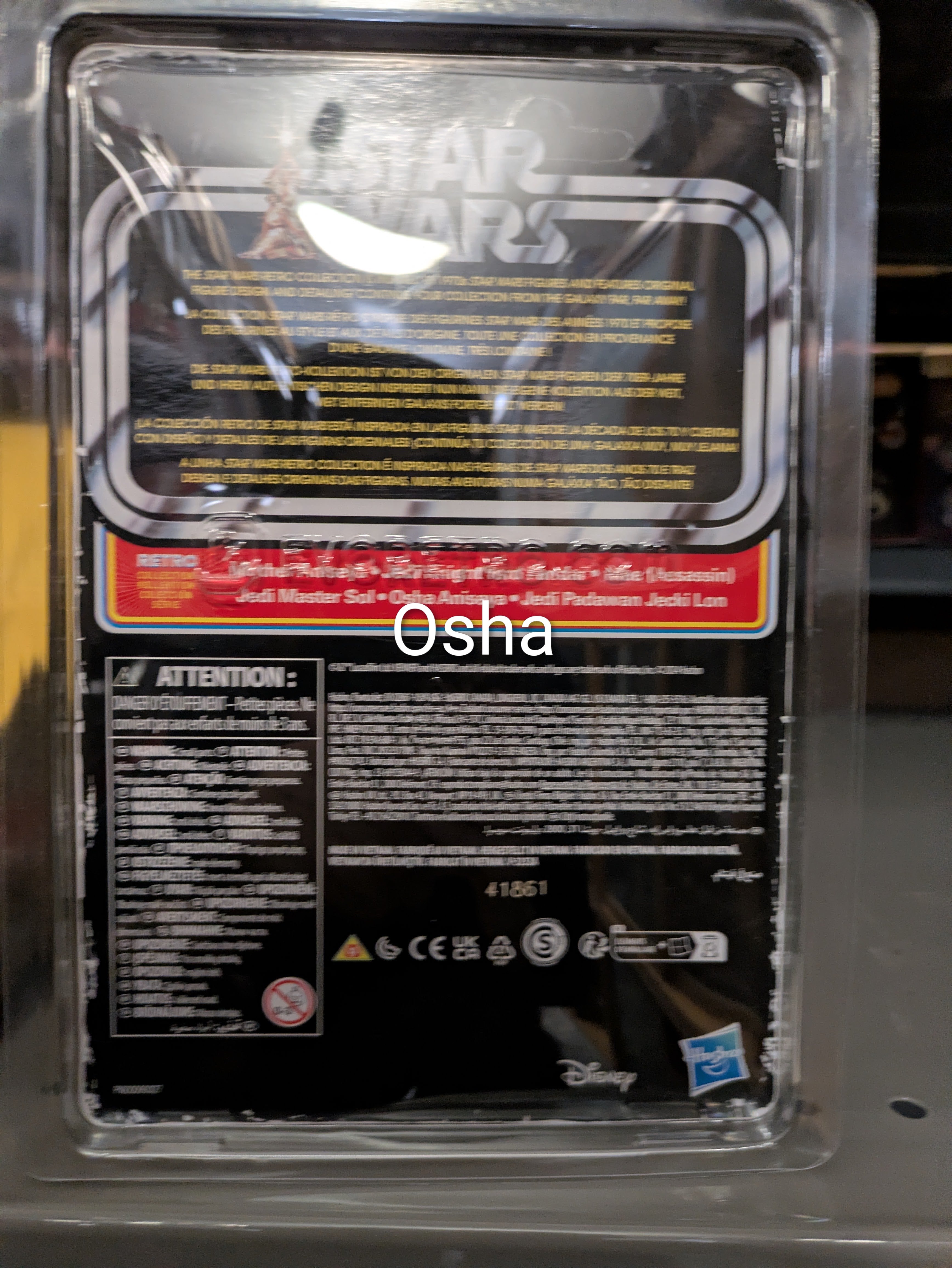 Osha Aniseya Star Wars Retro Collection Action Figure 1:18 Scale Acolyte by Kenner, new in box collectible toy