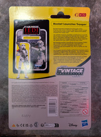 Star Wars The Vintage Collection 3 3/4-in Rocket Stormtrooper Action Figure (VC369)Not Mint by Kenner new in box packaging back view