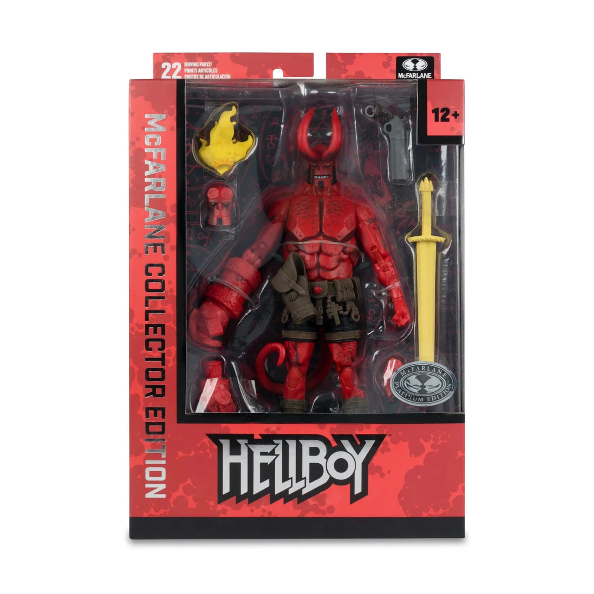 Hellboy McFarlane Collector Edition #60 7-Inch Figure Dark Horse Comics Platinum new in box with accessories by McFarlane
