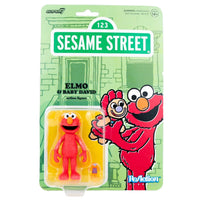 Elmo and Baby David 1:18 Scale Sesame Street 3.75" ReAction Action Figure Super7 collectible toy packaging