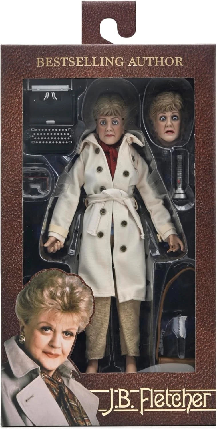 Jessica Fletcher Murder She Wrote 8-Inch Clothed Neca Action Figure new in box with accessories and extra head sculpt