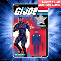 G.I. Joe Snake Eyes (America's 250th Anniversary) 3 3/4-Inch ReAction+ Figure by Super7 new in box with accessory and display stand