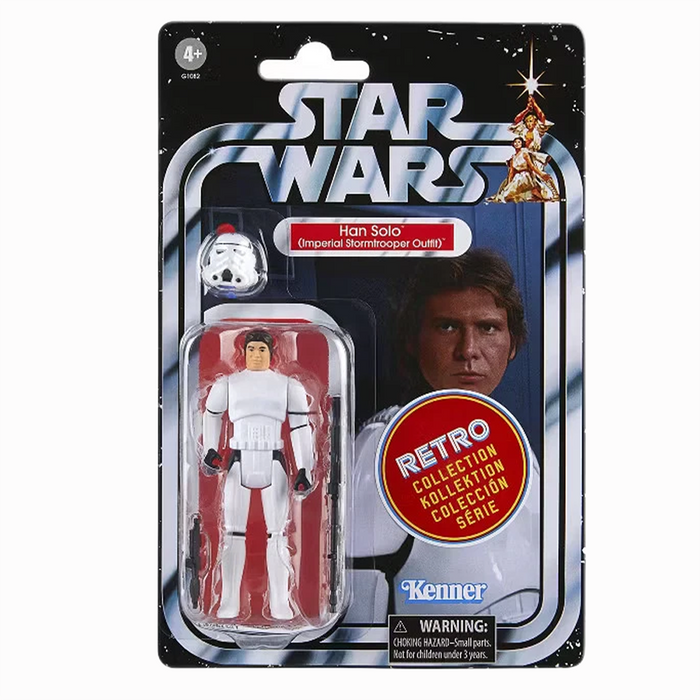 Han Solo (Imperial Stormtrooper Outfit) Star Wars Retro Collection Action Figure by Hasbro with Removable Helmet 3.75 in