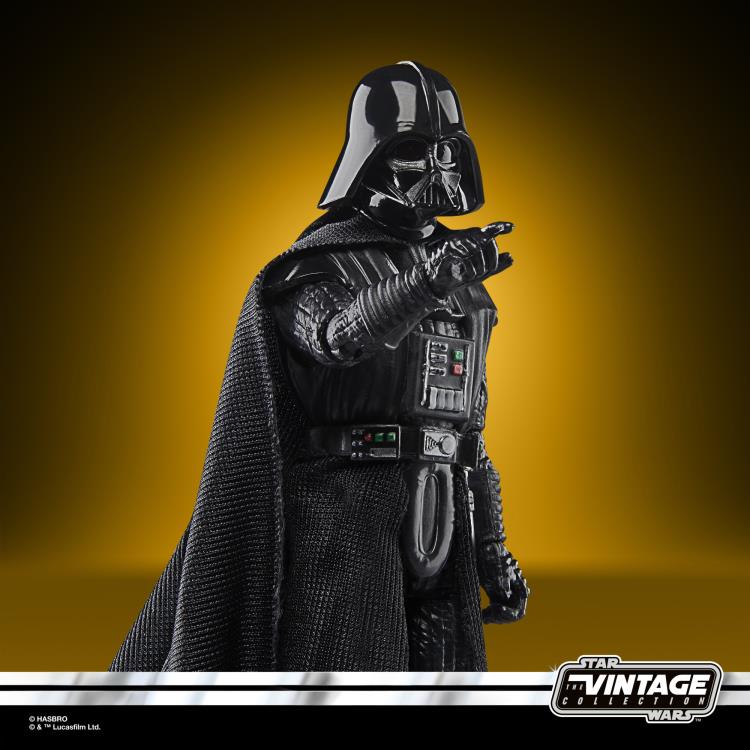Darth Vader figure from The Vintage Collection on a yellow background