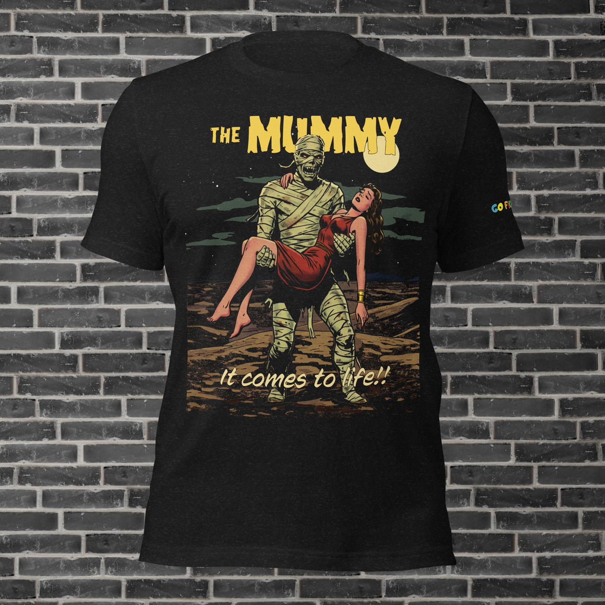 Image of Black Heather “The Mummy's Treasure Unisex t-shirt