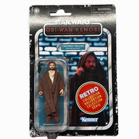 Wandering Jedi Star Wars Retro Collection Action Figure in case Obi-Wan by Kenner in retro carded packaging